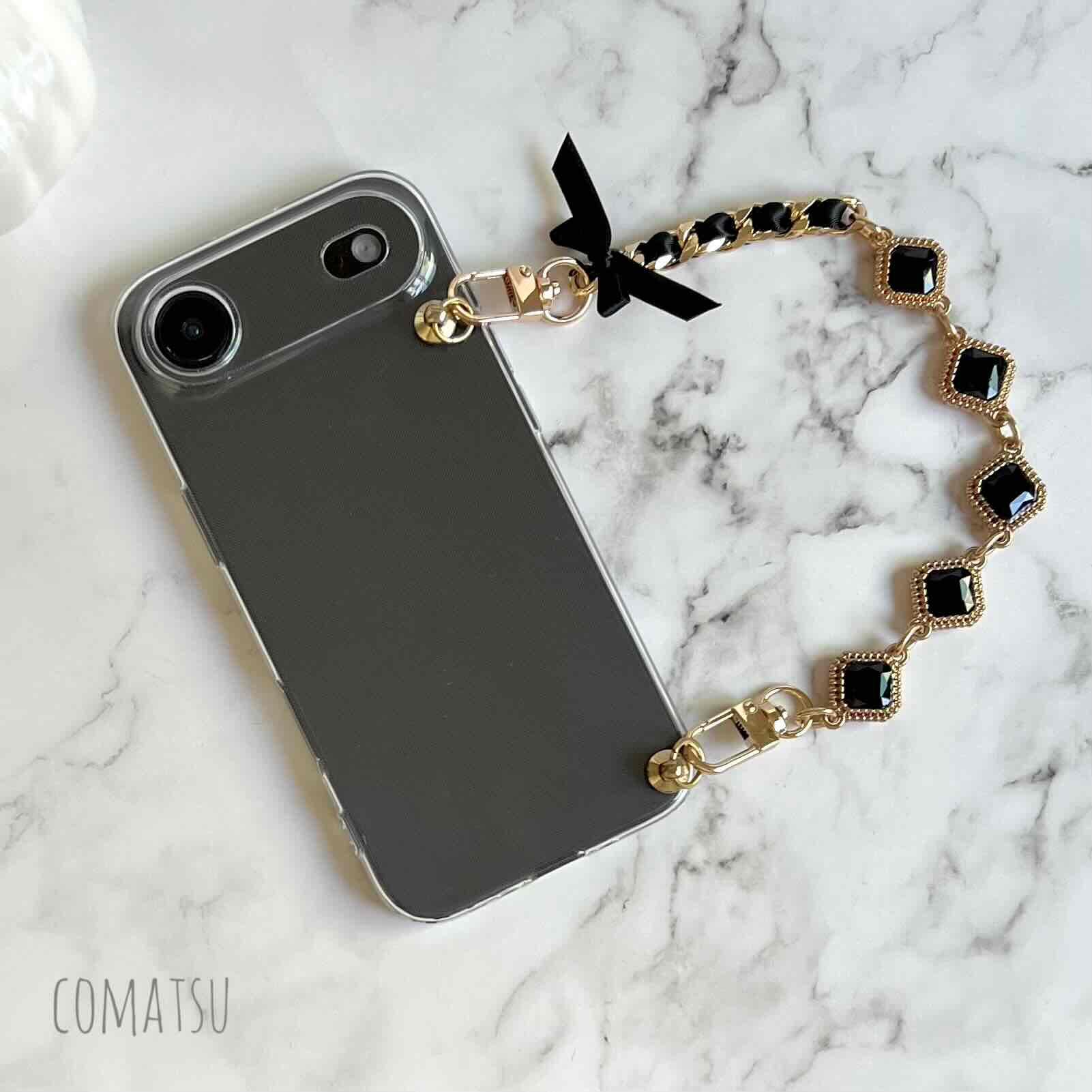 キラキラcharmmyりぼん ハンドストラップ付きスマホケース 落下防止スマホストラップ付きスマホカバー | 10枚目